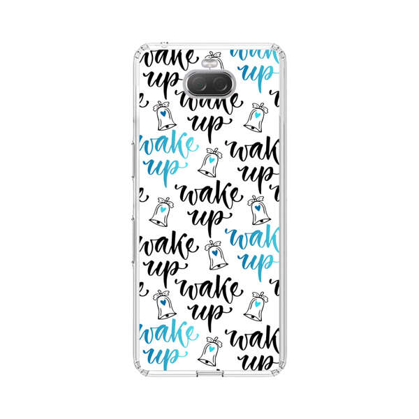 Motivational wake up call lettering pattern Sony Xperia 10 Case