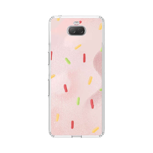 Pastel Pink Sprinkles Pattern Sony Xperia 10 Case