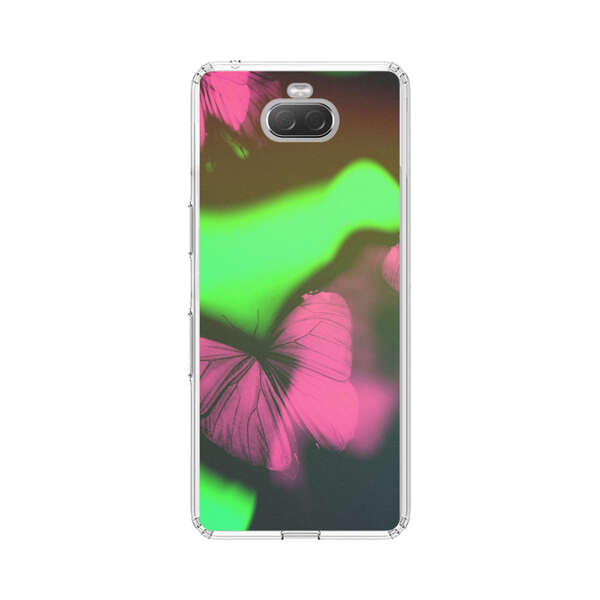 Pink Butterflies Green Background Sony Xperia 10 Case