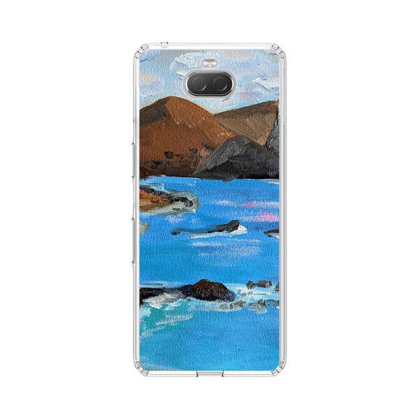 Rocky Coastline Ocean Painting Sony Xperia 10 Case