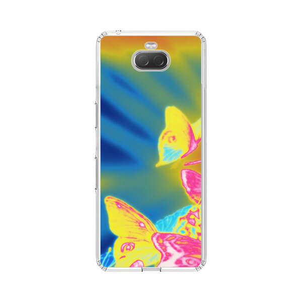 Vibrant Colorful Neon Butterflies Abstract Sony Xperia 10 Case