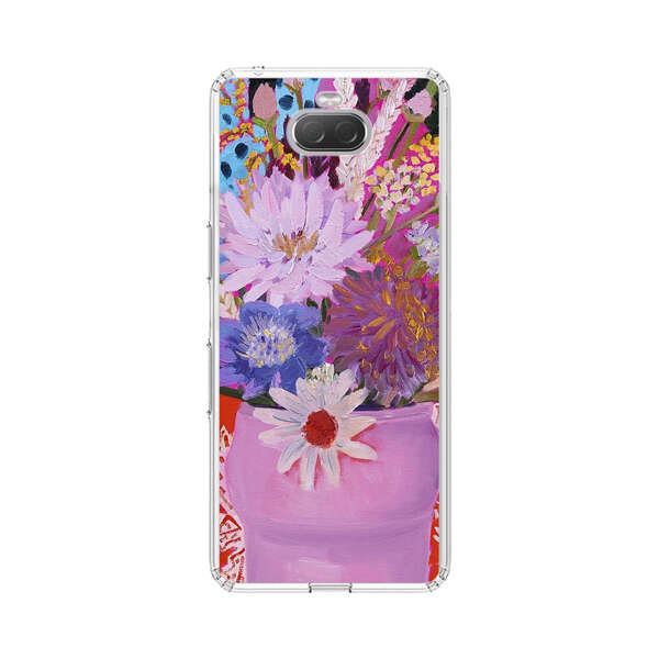 Vibrant Floral Bouquet in Pink Vase Sony Xperia 10 Case