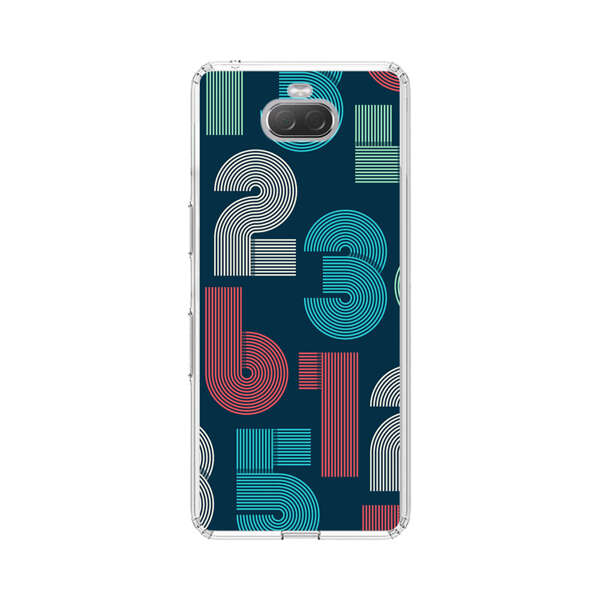 Vibrant Seamless Pattern of Colorful Stylized Numbers Sony Xperia 10 Case