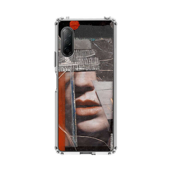 Abstract Collage Close Up Face Sony Xperia 10 II Case