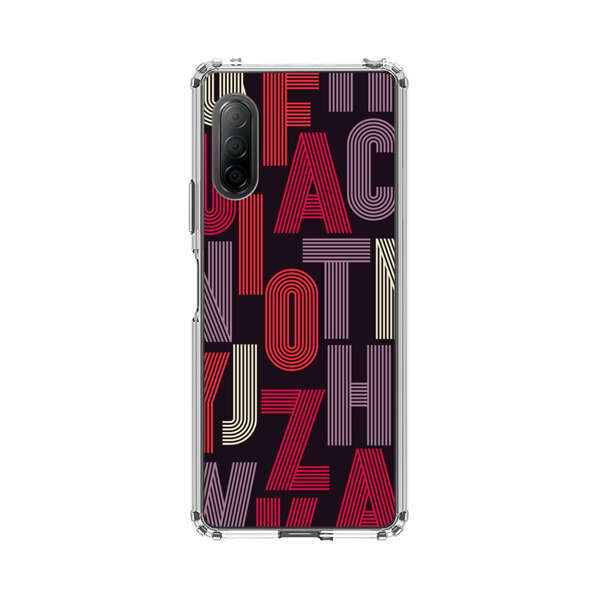 Abstract Letters Pattern Sony Xperia 10 II Case