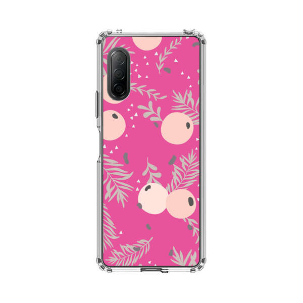 Berries Floral Pattern Pink Background Sony Xperia 10 II Case