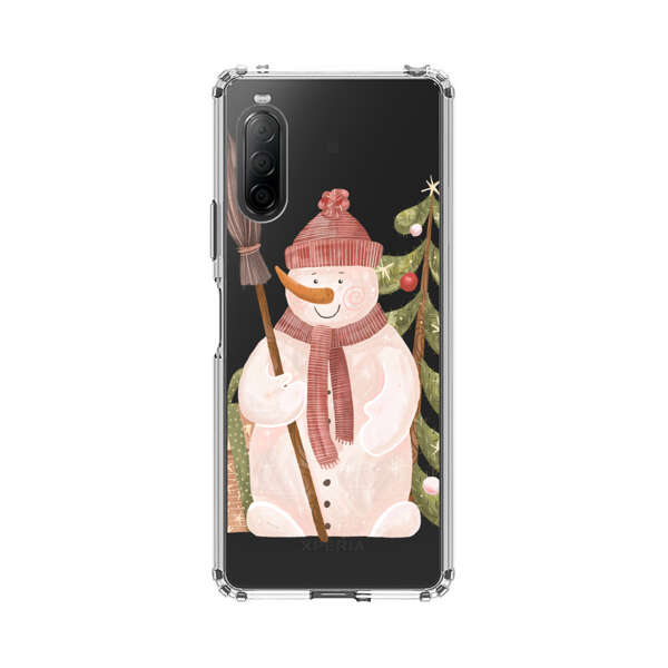 Charming Winter Snowman Illustration Sony Xperia 10 II Case