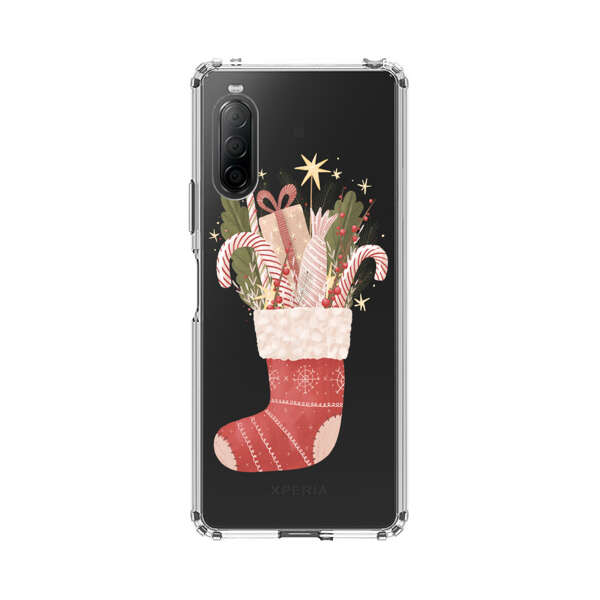 Christmas Stocking with Gifts and Candy Canes Sony Xperia 10 II Case