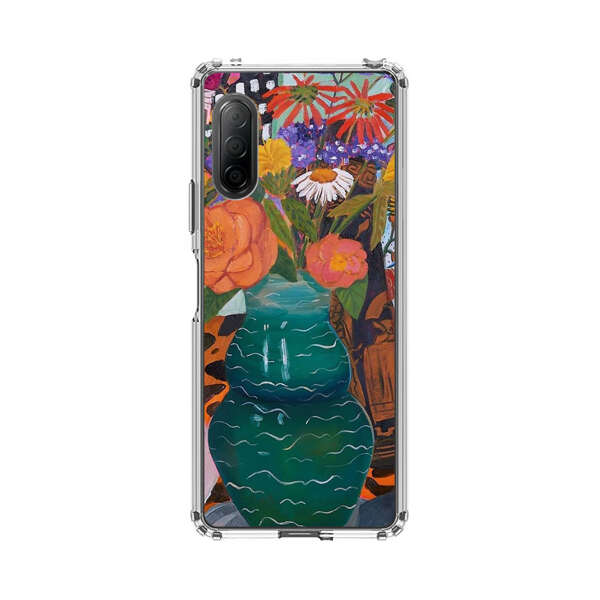Colorful Still Life with Flower Vases and Shell Sony Xperia 10 II Case
