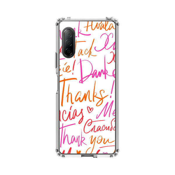 Colorful Thank You Multilingual Pattern Sony Xperia 10 II Case