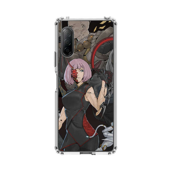 Futuristic Cyberpunk Warriors and Robotic Cat in Dynamic Pose Sony Xperia 10 II Case