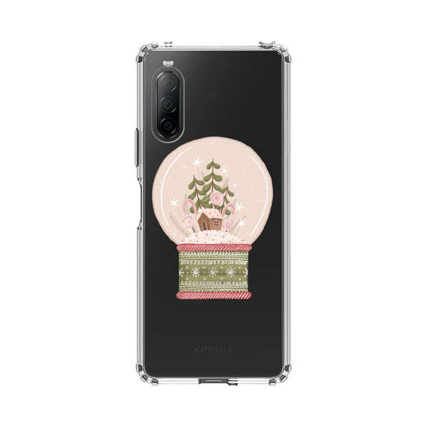 Holiday Snow Globe with Gingerbread House Sony Xperia 10 II Case