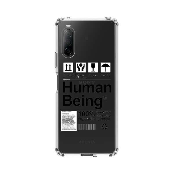 Human Being Fragile Label Design Sony Xperia 10 II Case