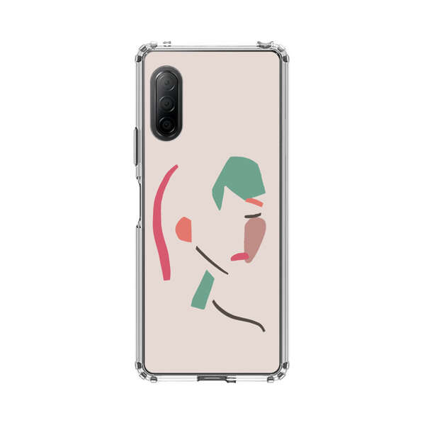 Minimalist Abstract Line Art Woman Face Sony Xperia 10 II Case