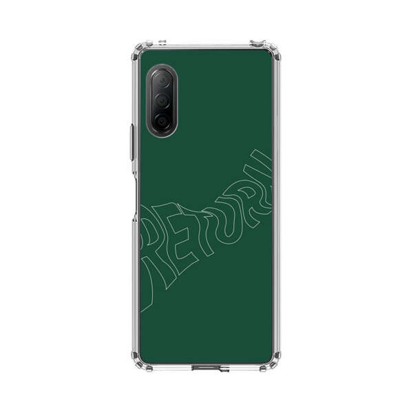 Minimalist Green Wavy Return Text Sony Xperia 10 II Case