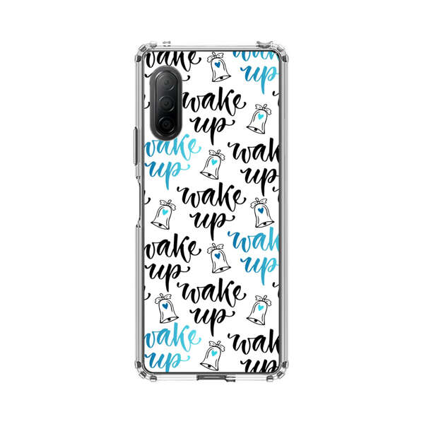 Motivational wake up call lettering pattern Sony Xperia 10 II Case
