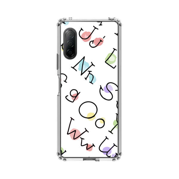 Playful Alphabet Pattern with Colorful Letters Sony Xperia 10 II Case