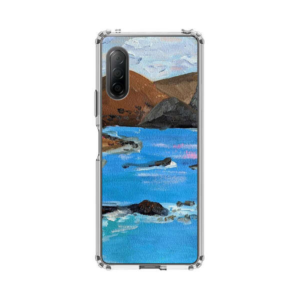Rocky Coastline Ocean Painting Sony Xperia 10 II Case