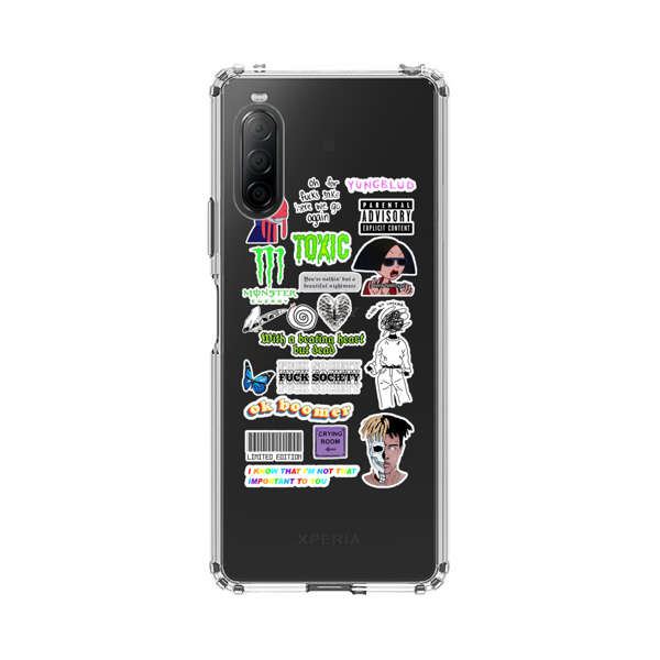 Sticker Collage Edgy Expressive Pop Culture Sony Xperia 10 II Case