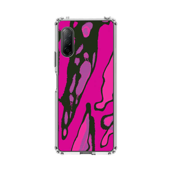 Vibrant Abstract Magenta Black Pattern Sony Xperia 10 II Case