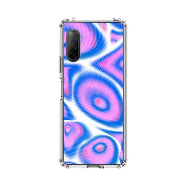 Vibrant Abstract Pink and Blue Swirl Pattern Sony Xperia 10 II Case