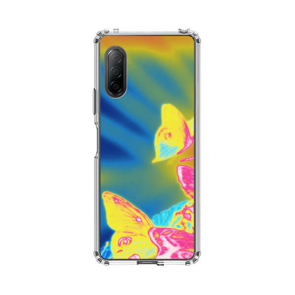 Vibrant Colorful Neon Butterflies Abstract Sony Xperia 10 II Case