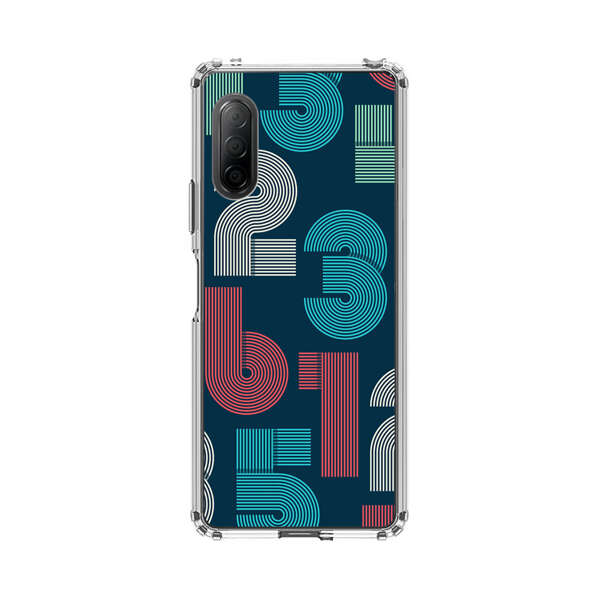 Vibrant Seamless Pattern of Colorful Stylized Numbers Sony Xperia 10 II Case