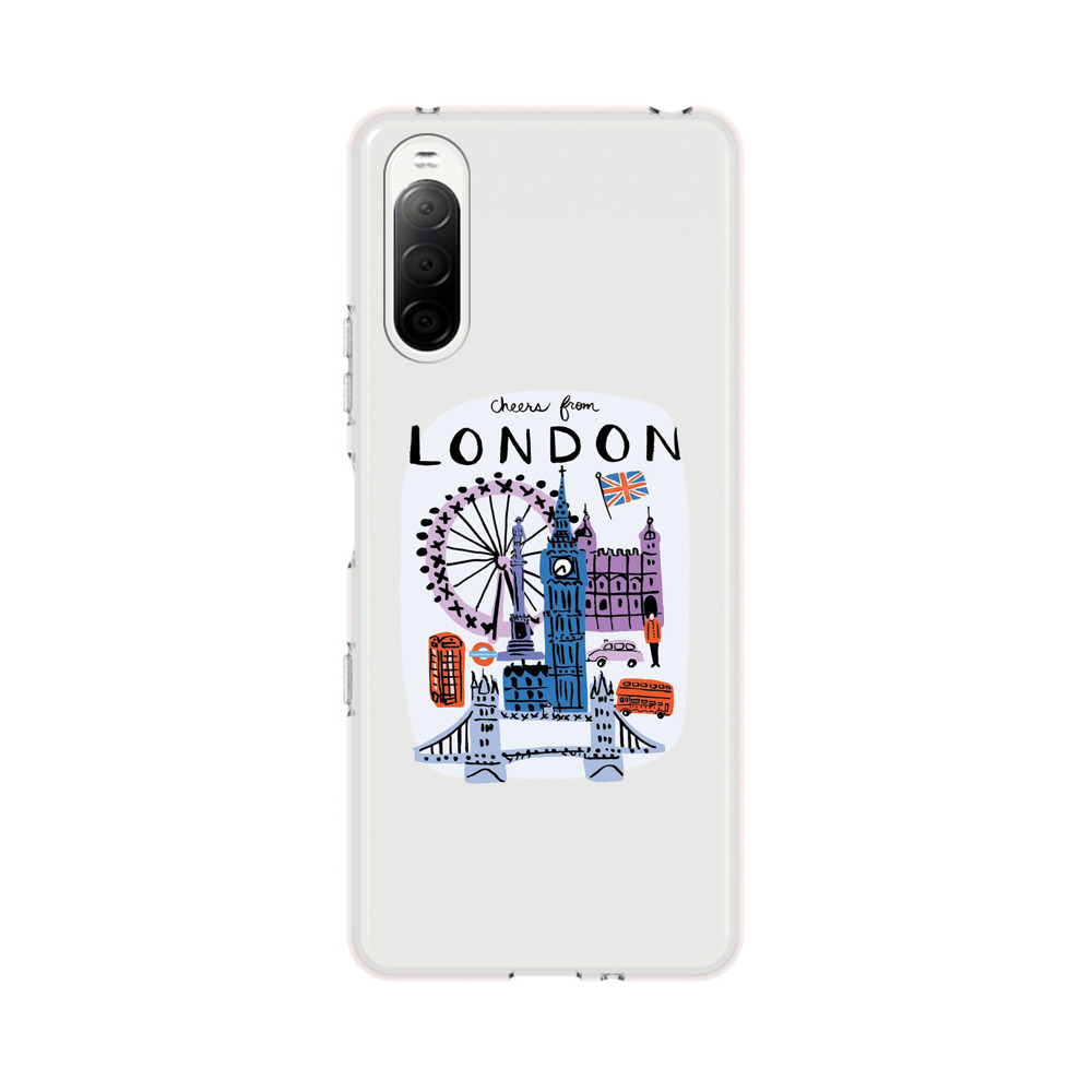 London Iconic Landmarks Illustration Sony Xperia 10 III Case