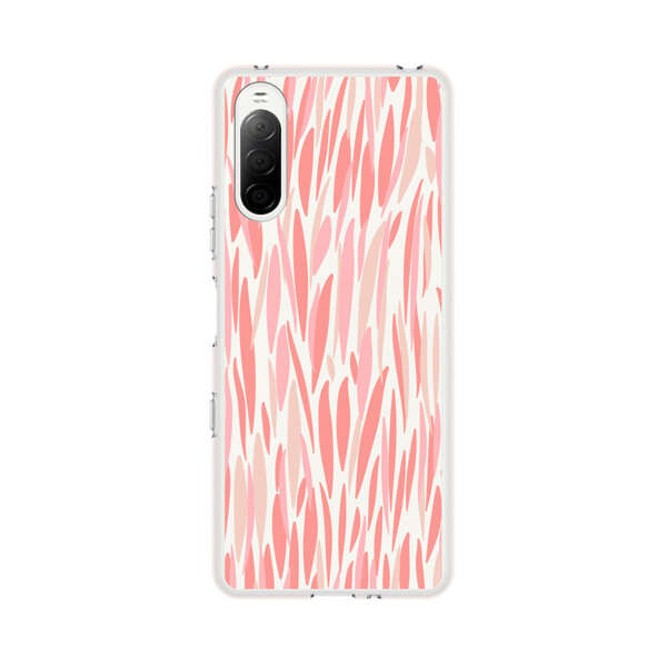Abstract Coral Wavy Lines Pattern Sony Xperia 10 III Case