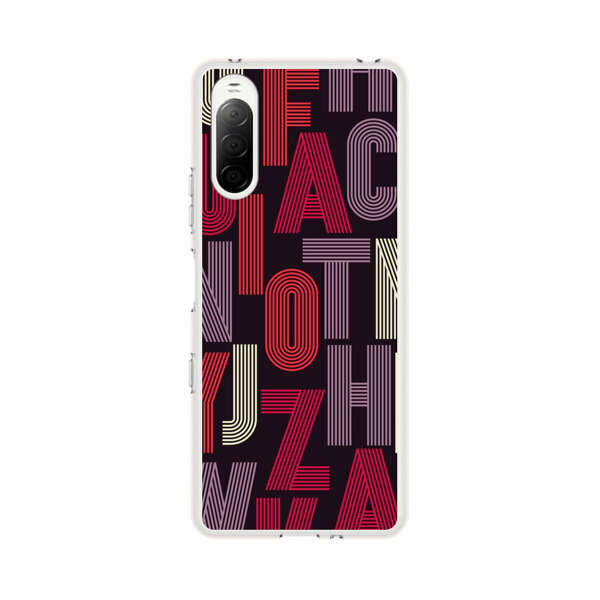 Abstract Letters Pattern Sony Xperia 10 III Case