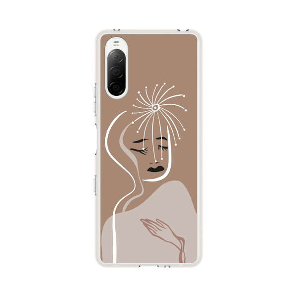 Artistic Abstract Portrait with Serene Face Sony Xperia 10 III Case