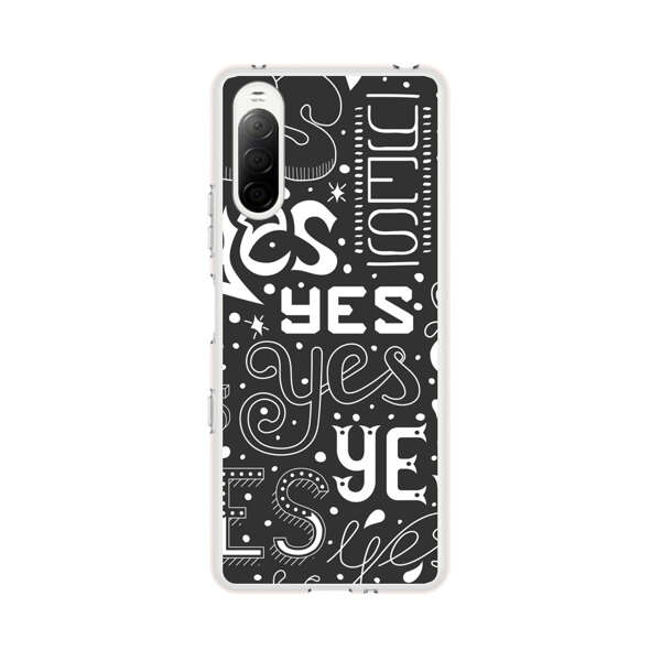 Bold Playful Typography Yes Pattern Sony Xperia 10 III Case