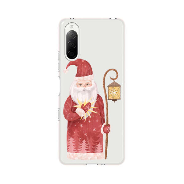 Charming Santa Claus Holding Glowing Heart and Lantern Sony Xperia 10 III Case