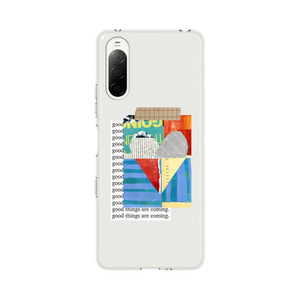 Colorful Abstract Collage with Geometric Shapes Sony Xperia 10 III Case