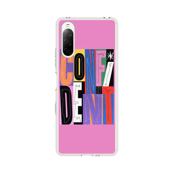 Confident Bold Colorful Typography Sony Xperia 10 III Case