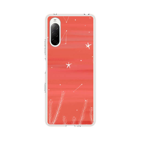 Coral Night Sky with Stars and Plants Sony Xperia 10 III Case