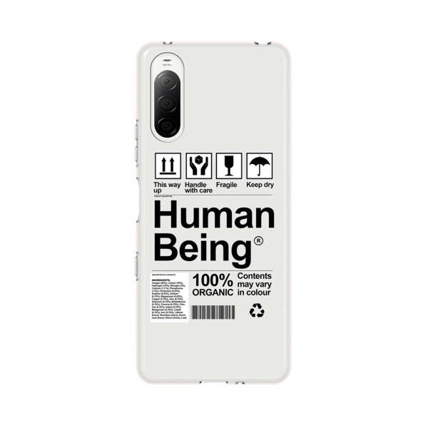 Human Being Fragile Label Design Sony Xperia 10 III Case