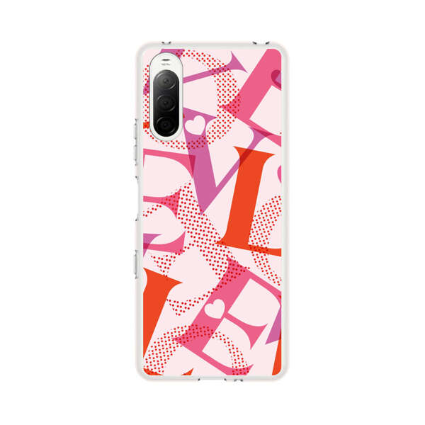 Love Colorful Letters Pattern Sony Xperia 10 III Case