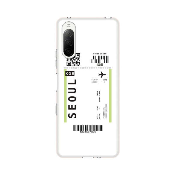 Minimalist Seoul Boarding Pass Sony Xperia 10 III Case