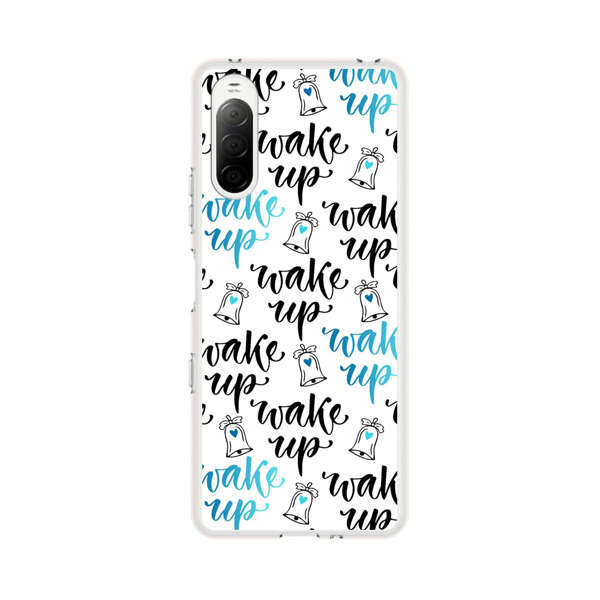 Motivational wake up call lettering pattern Sony Xperia 10 III Case