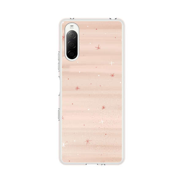 Soft Pink Background with Delicate Stars Sony Xperia 10 III Case