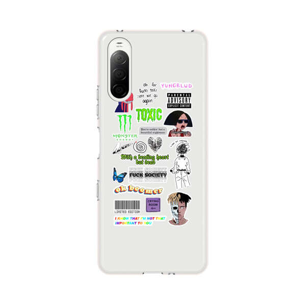Sticker Collage Edgy Expressive Pop Culture Sony Xperia 10 III Case