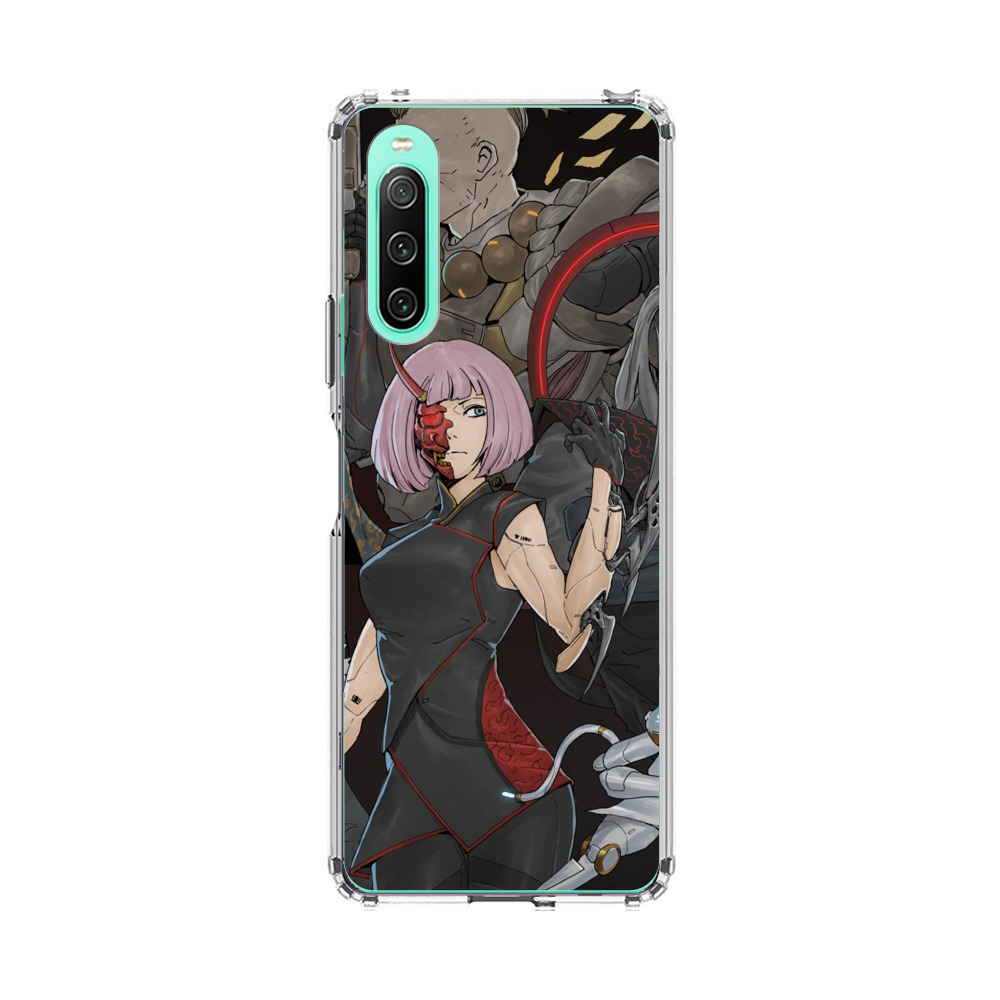 Futuristic Cyberpunk Warriors and Robotic Cat in Dynamic Pose Sony Xperia 10 IV Case