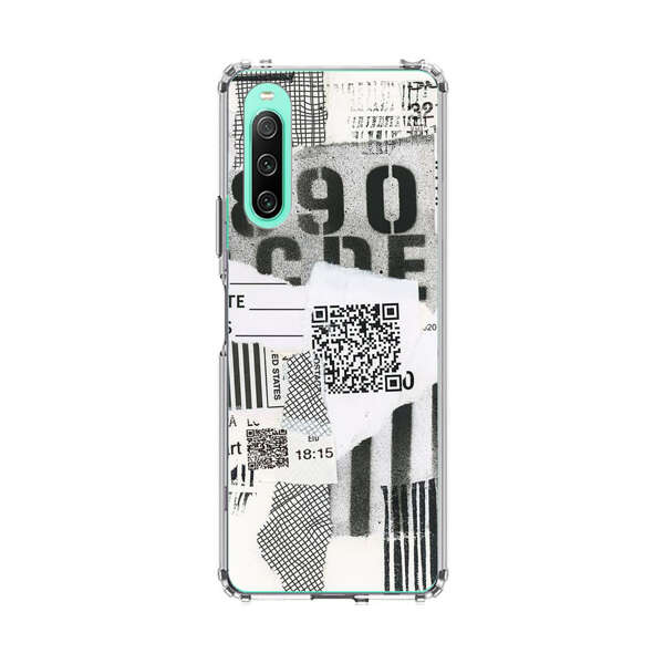 Abstract Collage Torn Paper Barcodes Sony Xperia 10 IV Case