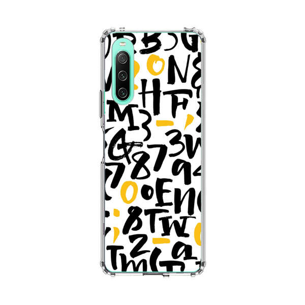Abstract Typography Letter Number Pattern Sony Xperia 10 IV Case