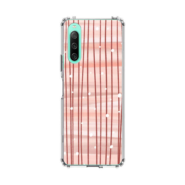Abstract Vertical Lines Pink Pattern Sony Xperia 10 IV Case