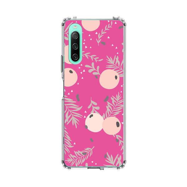 Berries Floral Pattern Pink Background Sony Xperia 10 IV Case