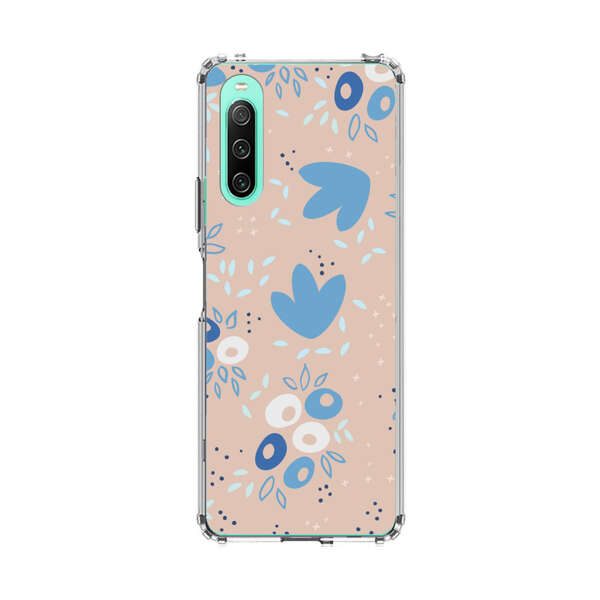 Blue Floral Pattern Sony Xperia 10 IV Case