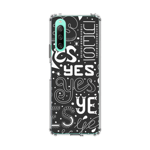 Bold Playful Typography Yes Pattern Sony Xperia 10 IV Case