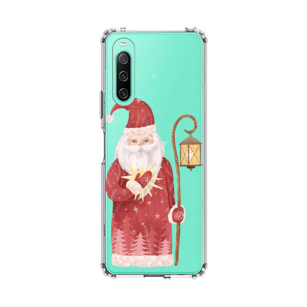 Charming Santa Claus Holding Glowing Heart and Lantern Sony Xperia 10 IV Case